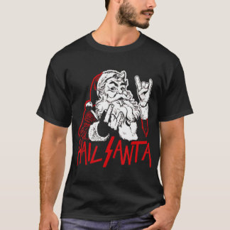 Hail Santa Sleigher Heavy Metal Kerstmis Roc T-shirt