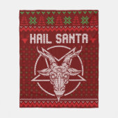 Hail Santa Ugly Festive Graphic Fleece Deken (Voorkant)
