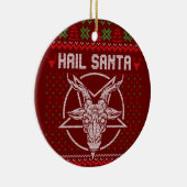 Hail Santa Ugly Festive Graphic Keramisch Ornament (Rechts)