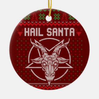Hail Santa Ugly Festive Graphic Keramisch Ornament