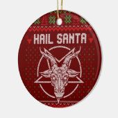 Hail Santa Ugly Festive Graphic Keramisch Ornament (Links)
