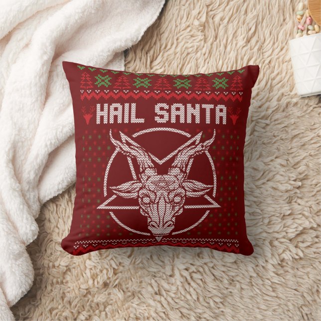 Hail Santa Ugly Festive Graphic Kussen (Deken)