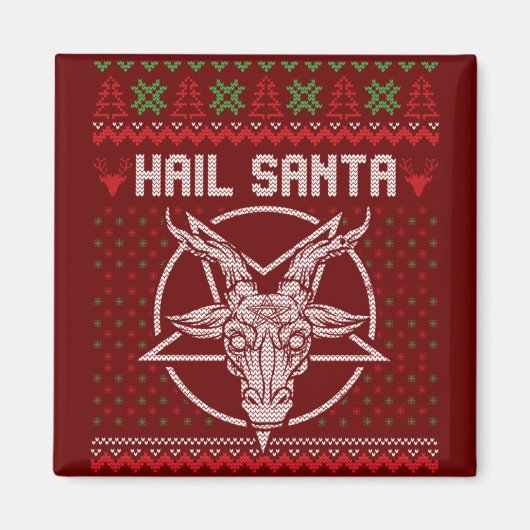 Hail Santa Ugly Festive Graphic Magneet (Voorkant)
