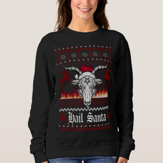 Hail Santa Ugly KerstSweater Matching Family Trui (Voorkant)