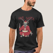 Hail Santa Ugly KerstSweater Rock Metal Satan T-shirt (Voorkant)