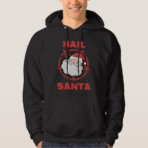 Hail Santa Vergeet Satan Pentagram Santa Kerstmis Hoodie