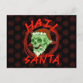  Hail Santa Zombie Halloween Skull Feestdagenkaart (Voorkant)