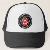 Hail Satan - 666 Cross Cap - Antichrist Truckercap Trucker Pet (Voorkant)