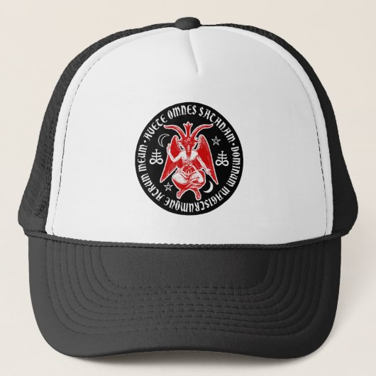 Hail Satan - 666 Cross Cap - Antichrist Truckercap Trucker Pet (Voorkant)
