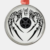 Hail Satan Baphomet Horns and Wings Ornament of P (Voorkant)