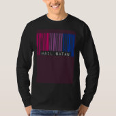 Hail Satan Bisexual Pride Flag Barcode Satanist Eq T-shirt (Voorkant)