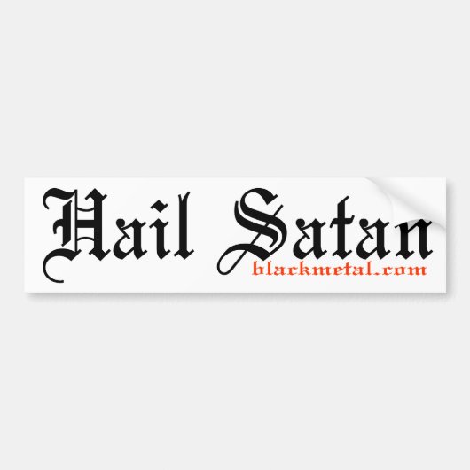 Hail Satan Bumpersticker (Voorkant)