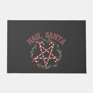 Hail Satan Christmas Krampus Xmas Devil Snoep Deurmat
