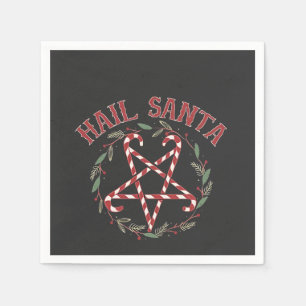 Hail Satan Christmas Krampus Xmas Devil Snoep Servet