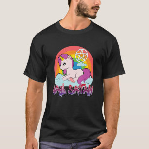 hail satan eenhoorn tekst Humor happy jokes T-shirt