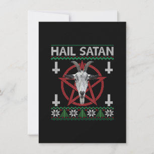 Hail Satan Geitenkop Pentagram Grappige Satanische Kaart