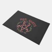 Hail Satan Kerstmis Krampus Kerstmis Duivel Snoep Deurmat (Schuin)