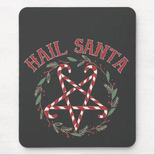 Hail Satan Kerstmis Krampus Kerstmis Duivel Snoep Muismat