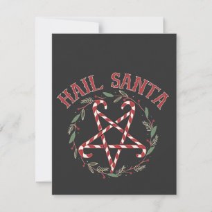 Hail Satan Kerstmis Krampus Kerstmis Duivel Snoep  Notitiekaartje