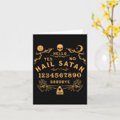 Hail Satan Occult Horror Atheïst Wicca Satanisch O Kaart (Gele Bloem)