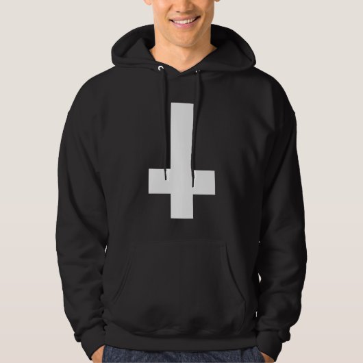 Hail Satan - Pentagram - Cross - 666 - Hoodie (Voorkant)