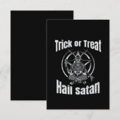Hail Satan Pentagram Goat Halloween Bedankkaart (Voorkant / Achterkant)