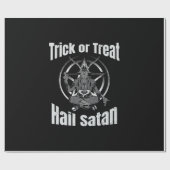 Hail Satan Pentagram Goat Halloween Cadeaupapier (Vlak)