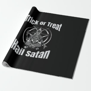 Hail Satan Pentagram Goat Halloween Cadeaupapier