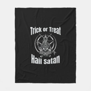 Hail Satan Pentagram Goat Halloween Fleece Deken