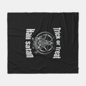 Hail Satan Pentagram Goat Halloween Fleece Deken (Voorkant (Horizontaal))