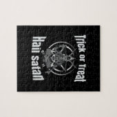 Hail Satan Pentagram Goat Halloween Legpuzzel (Horizontaal)
