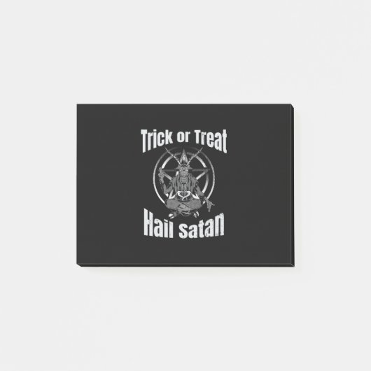 Hail Satan Pentagram Goat Halloween Post-it® Notes (Voorkant)