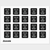 Hail Satan Pentagram Goat Halloween Vierkante Sticker (Vel)
