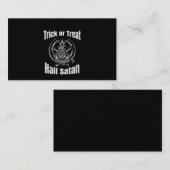 Hail Satan Pentagram Goat Halloween Visitekaartje (Voorkant / Achterkant)