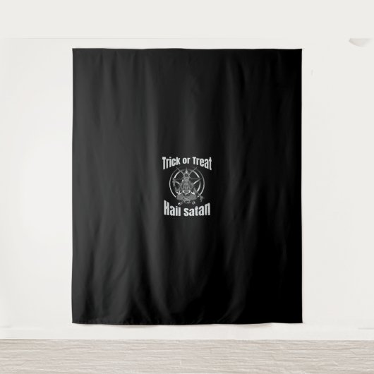 Hail Satan Pentagram Goat Halloween Wandkleed (Voorkant)