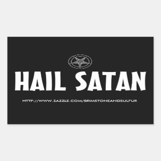 Hail Satan Rechthoek sticker