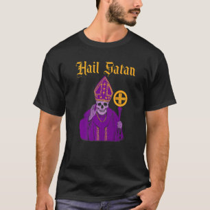 Hail Satan Satanic  Horror Church Devil Mannen T-shirt