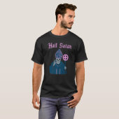 Hail Satan Satanic  Horror Church Devil Mannen T-shirt (Voorkant volledig)