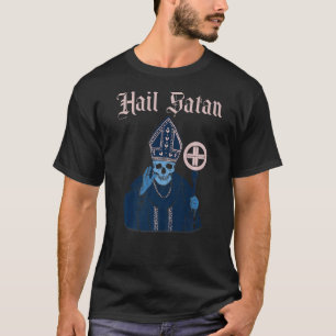 Hail Satan Satanic  Horror Church Devil Mannen T-shirt