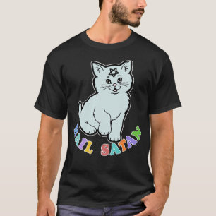 Hail Satan Schattig Schattige Kat Ontwerp T-shirt