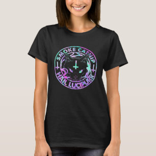 Hail Satan Smoke Catnip Hail Lucipurr Satanic Blac T-shirt