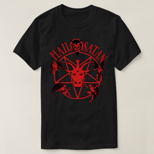 Hail Satan  Toon T-shirt (Design voorkant)