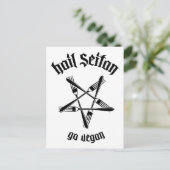 Hail Seitan 1.1 (zwart) Briefkaart (Staand voorkant)