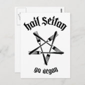 Hail Seitan 1.1 (zwart) Briefkaart (Voorkant / Achterkant)
