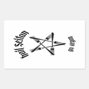 Hail Seitan 1.1 (zwart) Rechthoekige Sticker