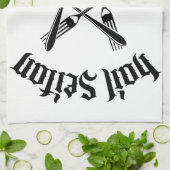 Hail Seitan 1.1 (zwart) Theedoek (Gevouwen)