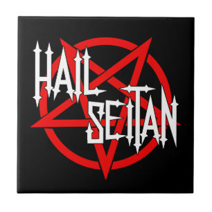 Hail Seitan Ceramic Tile Tegeltje