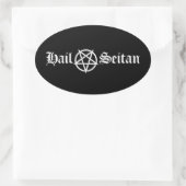 Hail Seitan Ovale Sticker (Tas)