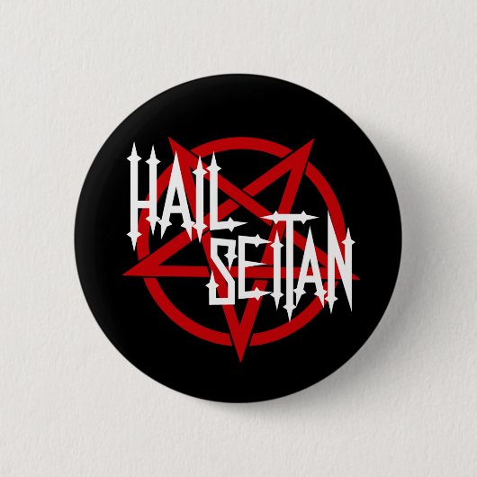 Hail Seitan Ronde Button 5,7 Cm (Voorkant)