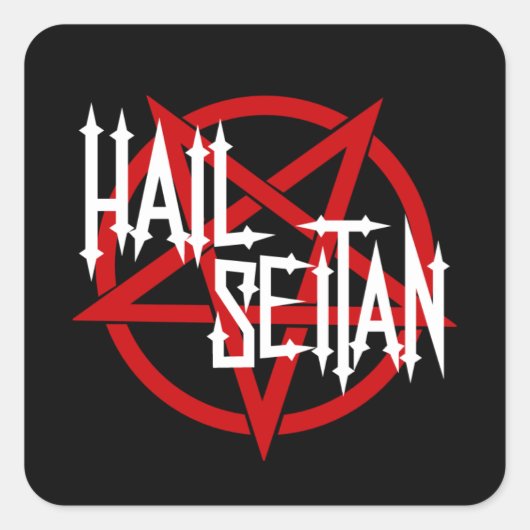 Hail Seitan Vierkante Sticker (Voorkant)